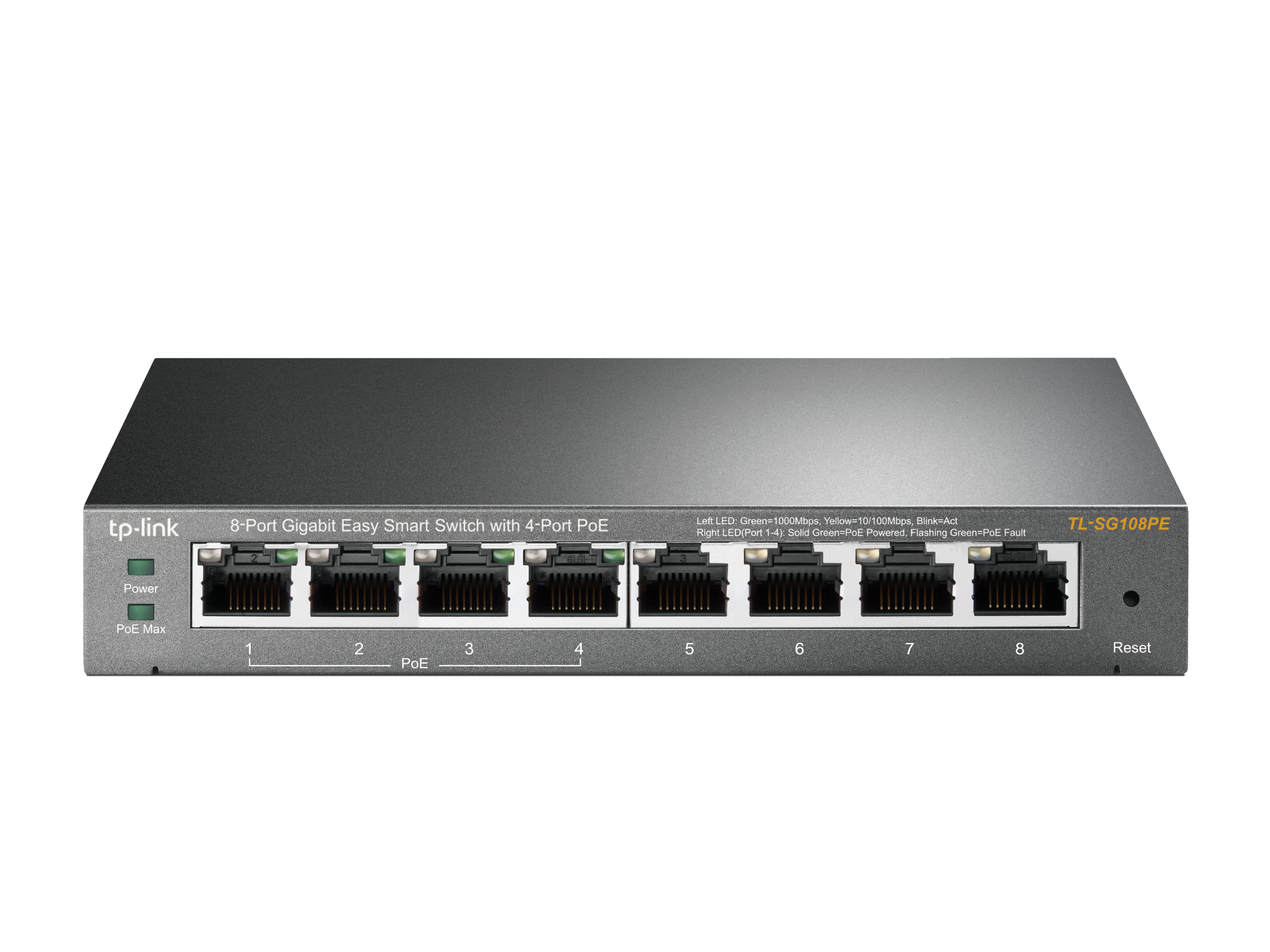 8P TP-LINK TL-SG108PE Metall 4x POE