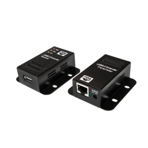 USB 2.0 Cat.5 extender, 50 m, 1-port, mountable, POE, black