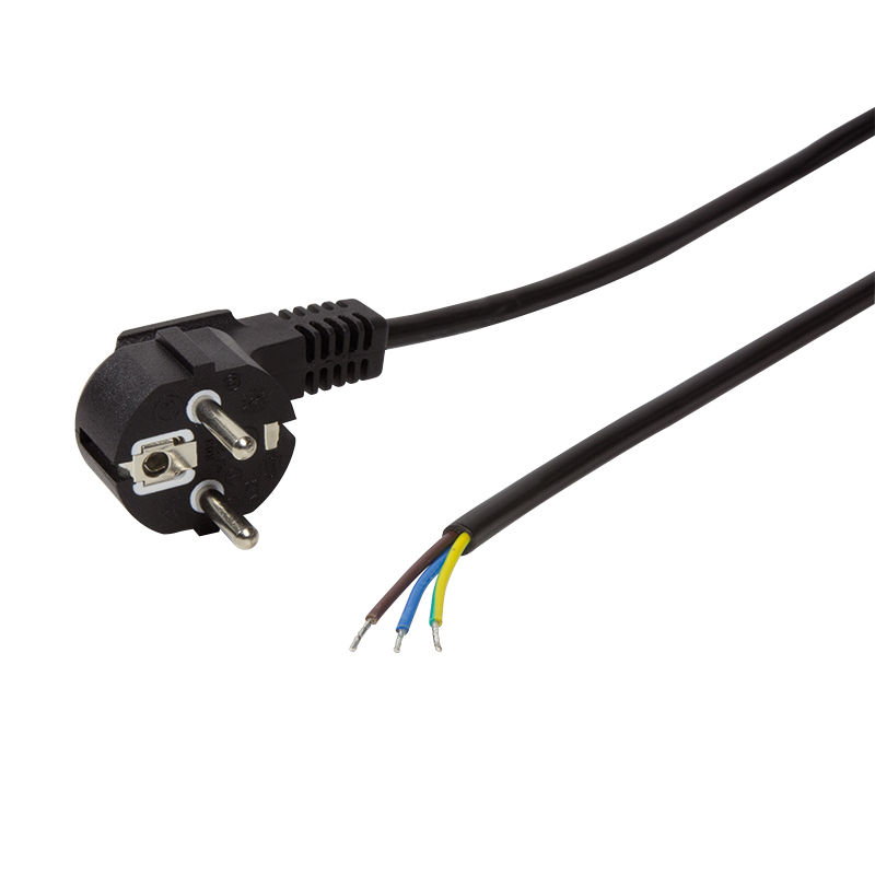 Logilink Power cable, CEE 7/7 (90°) to open End, black, 1.5 m
