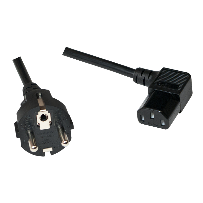 Logilink Netzkabel CEE7/7 Stecker auf C13 Buchse, 3m schwarz