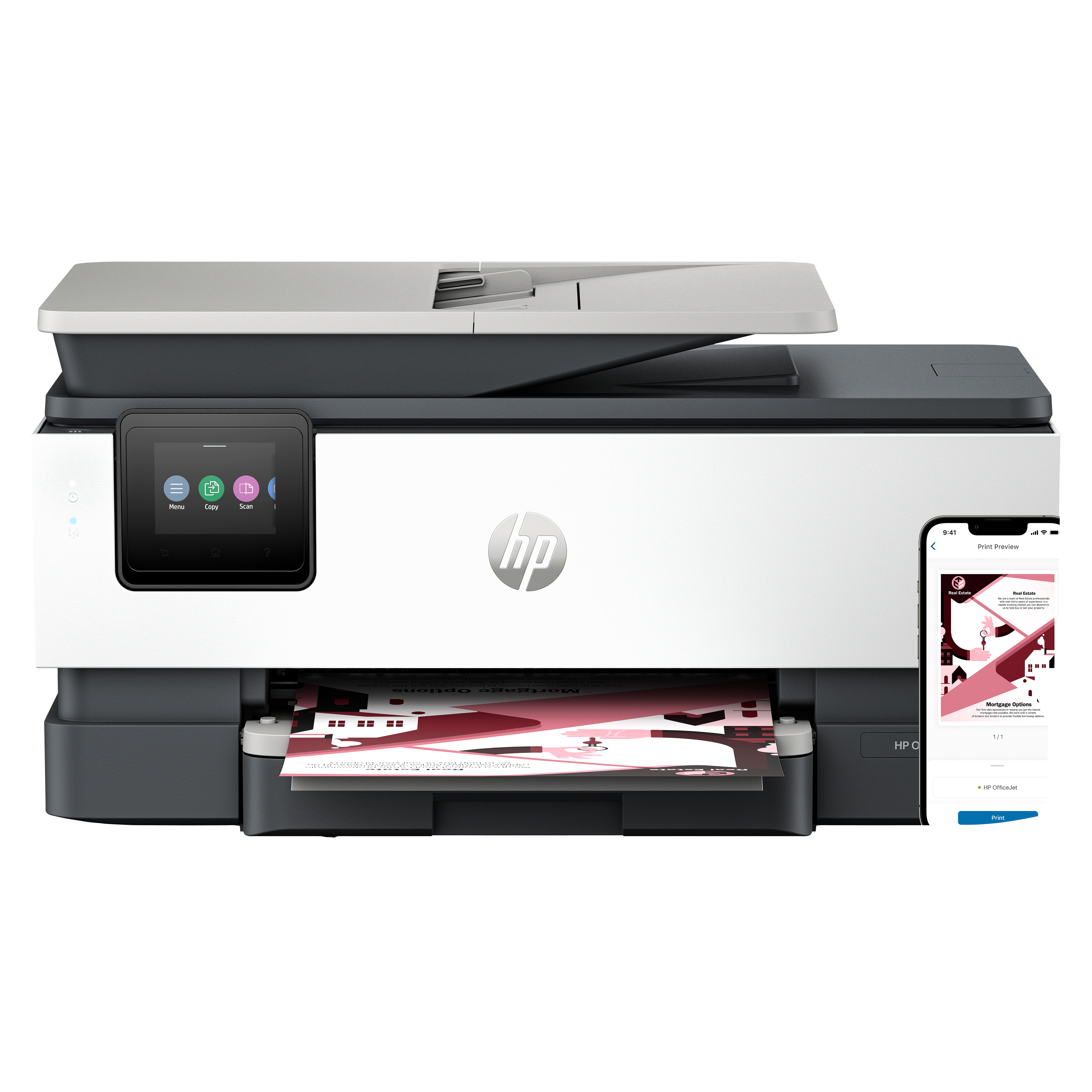 HP Officejet Pro Hp 8122E  All-In-One Printer, Color,  Printer For Home, Print, Copy, Scan, Automatic Document Feeder Touchscreen