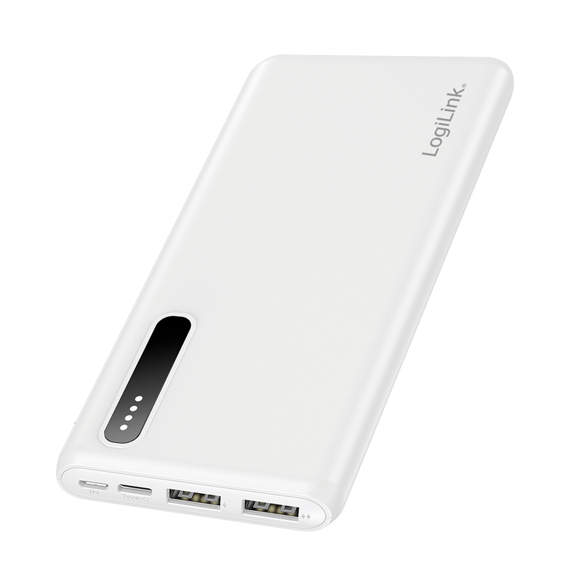 Logilink Mobile Power Bank, LiPo, 8.000 mAh, white