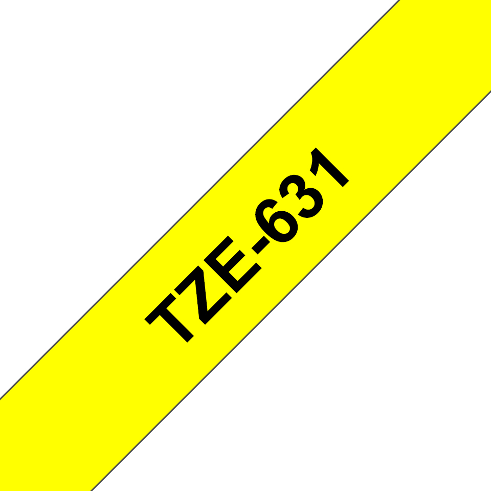 Brother TZE631 Tejp SvartText,Gul botten,12mm