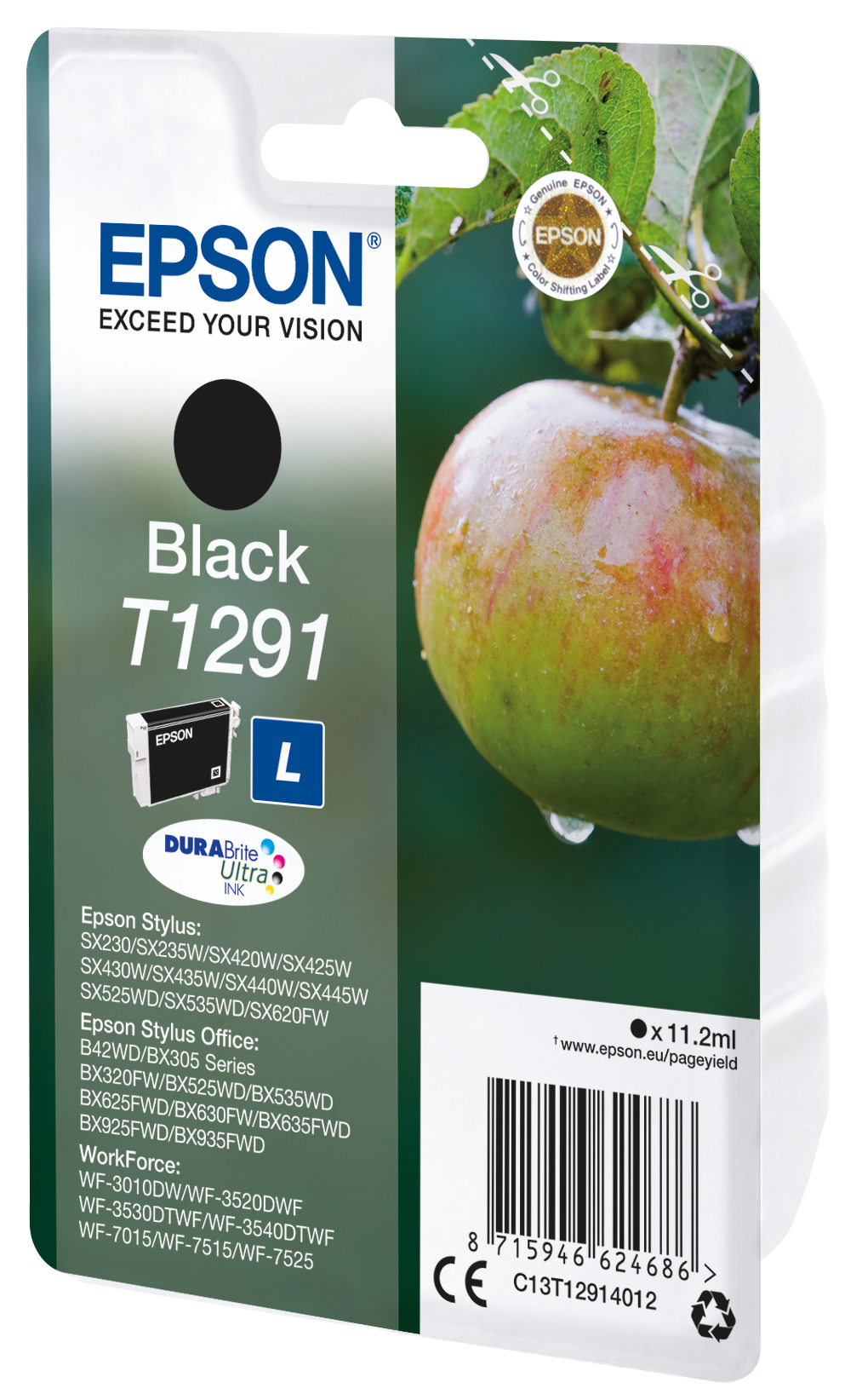 Epson T1291 Sort Blæk C13T12914022