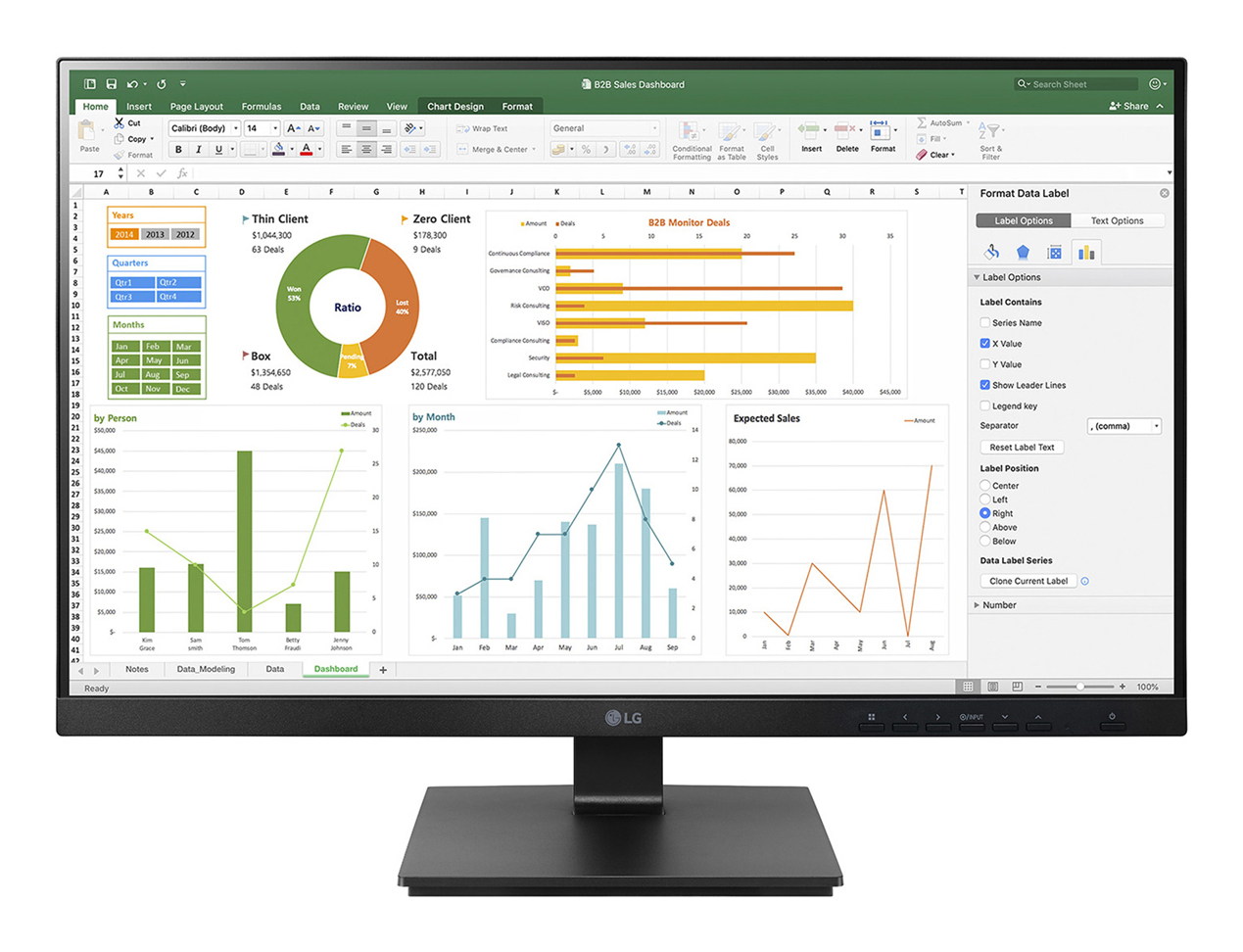 TFT LG 27BN65Q-B 27" QHD 2560x1440 Schwarz mit Standfuß