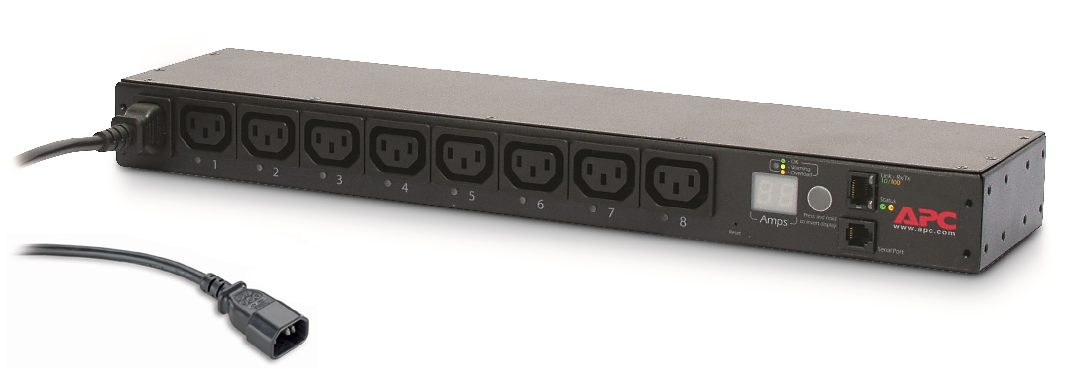 APC Switched Rack PDU AP7920B Strømfordelingsenhed 8-stik 15A Sort