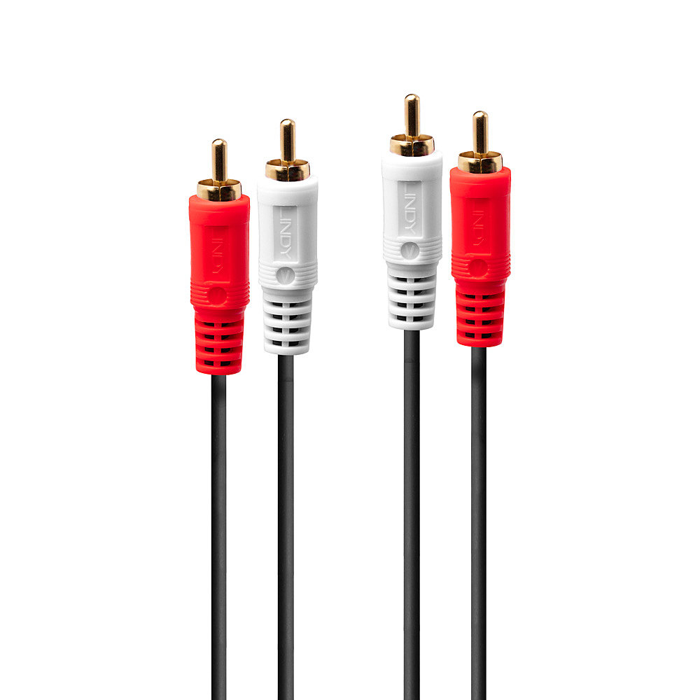 LINDY Audiokabel 1m 2xRCA 2xRCA (Chinch) m/m vergoldet