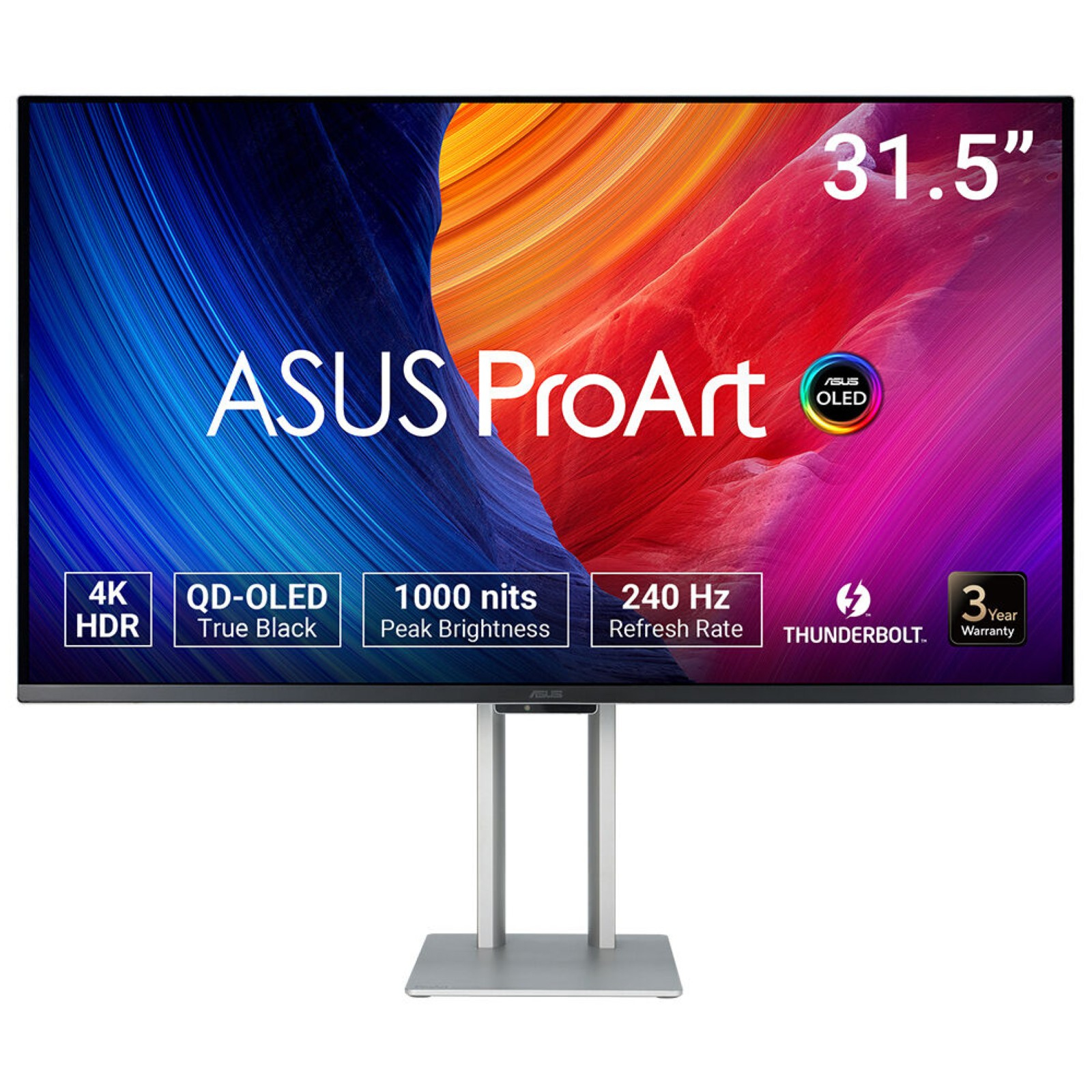 LCD ASUS 31.5"" ProArt PA32UCDM 4K 3840x2160p QD-OLED 240Hz Thunderbolt 4 96W PD Ergonomic Stand