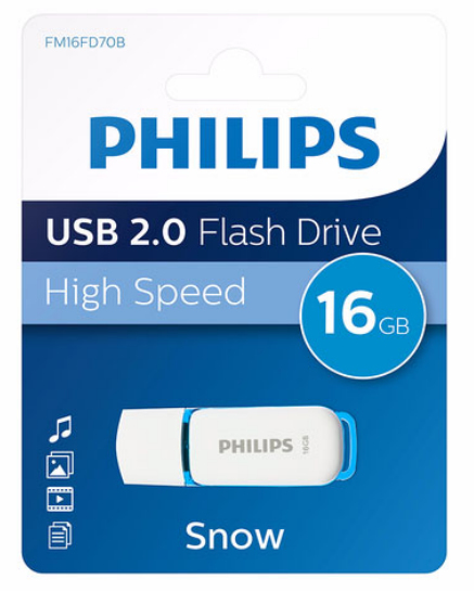 STICK Philips USB 2.0 16GB Snow Edition Ocean Blue
