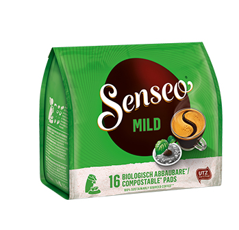 Senseo MILD Kaffeepads, Arabica- und Robustabohnen mild, 16 St.