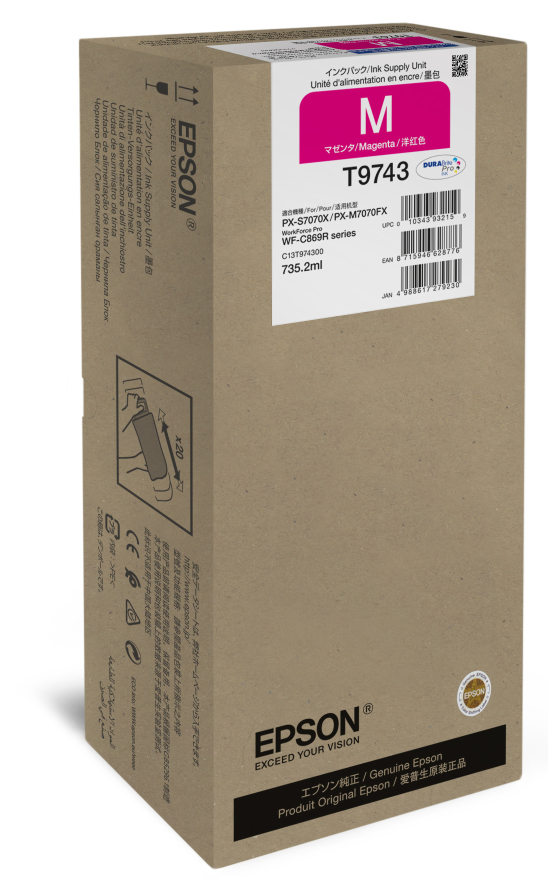 Epson T9743 Magenta 84000 sider