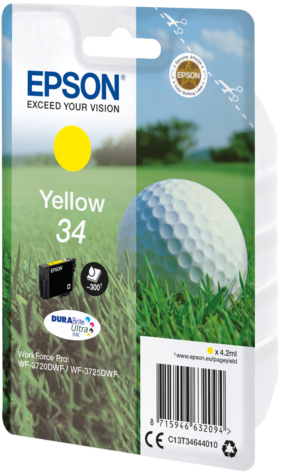 Epson Tinte 34 C13T34644010 Gelb bis zu 300 Seiten