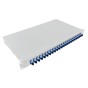 Fiber Front Panel 24 SC-Duplex or LC-Quad, light grey
