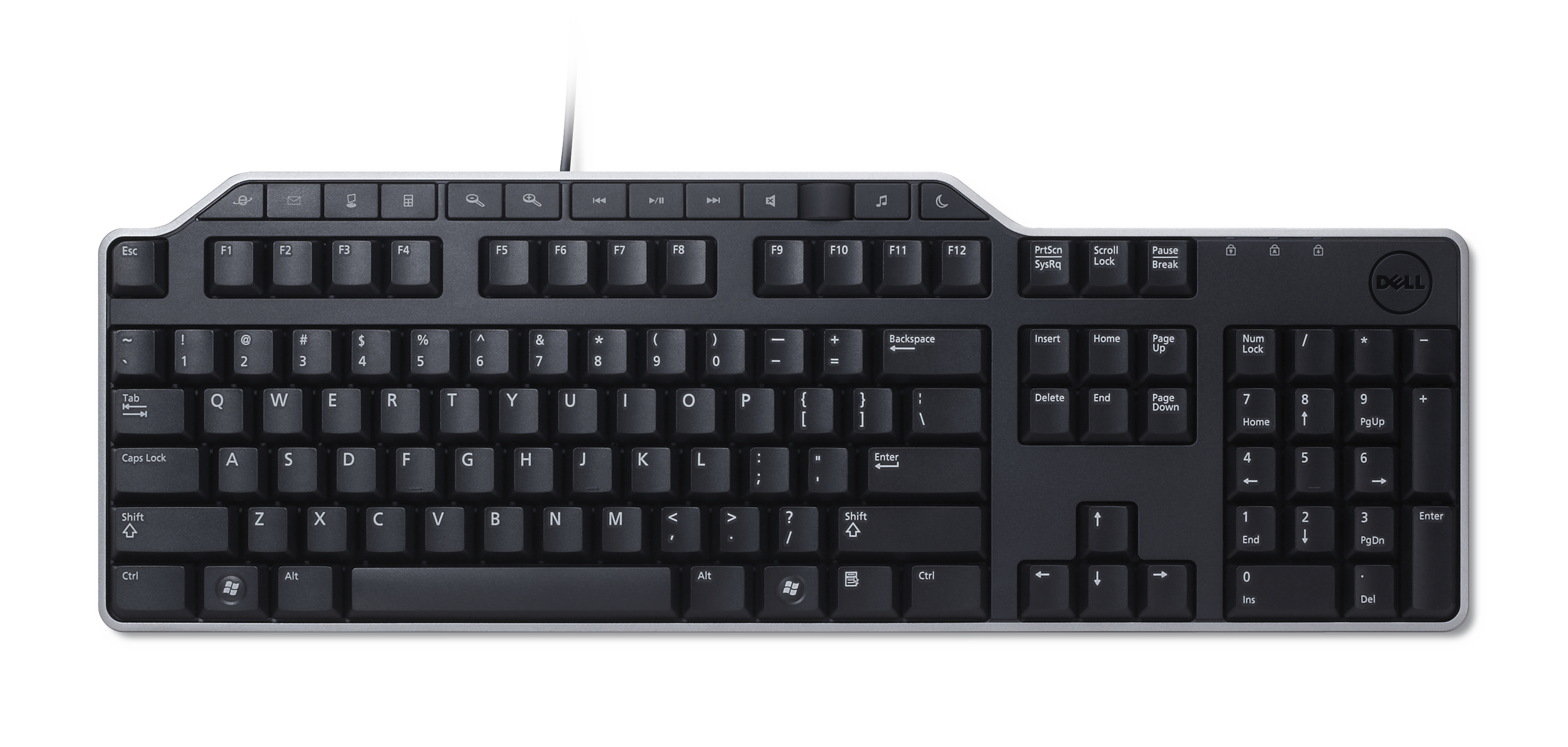 Dell Multimedia Keyboard (GERMAN) KB522, Standard, Wired, USB,  QWERTZ, Black