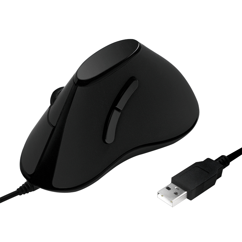 LogiLink Mouse, Ergonomic vertical,  5-button, black