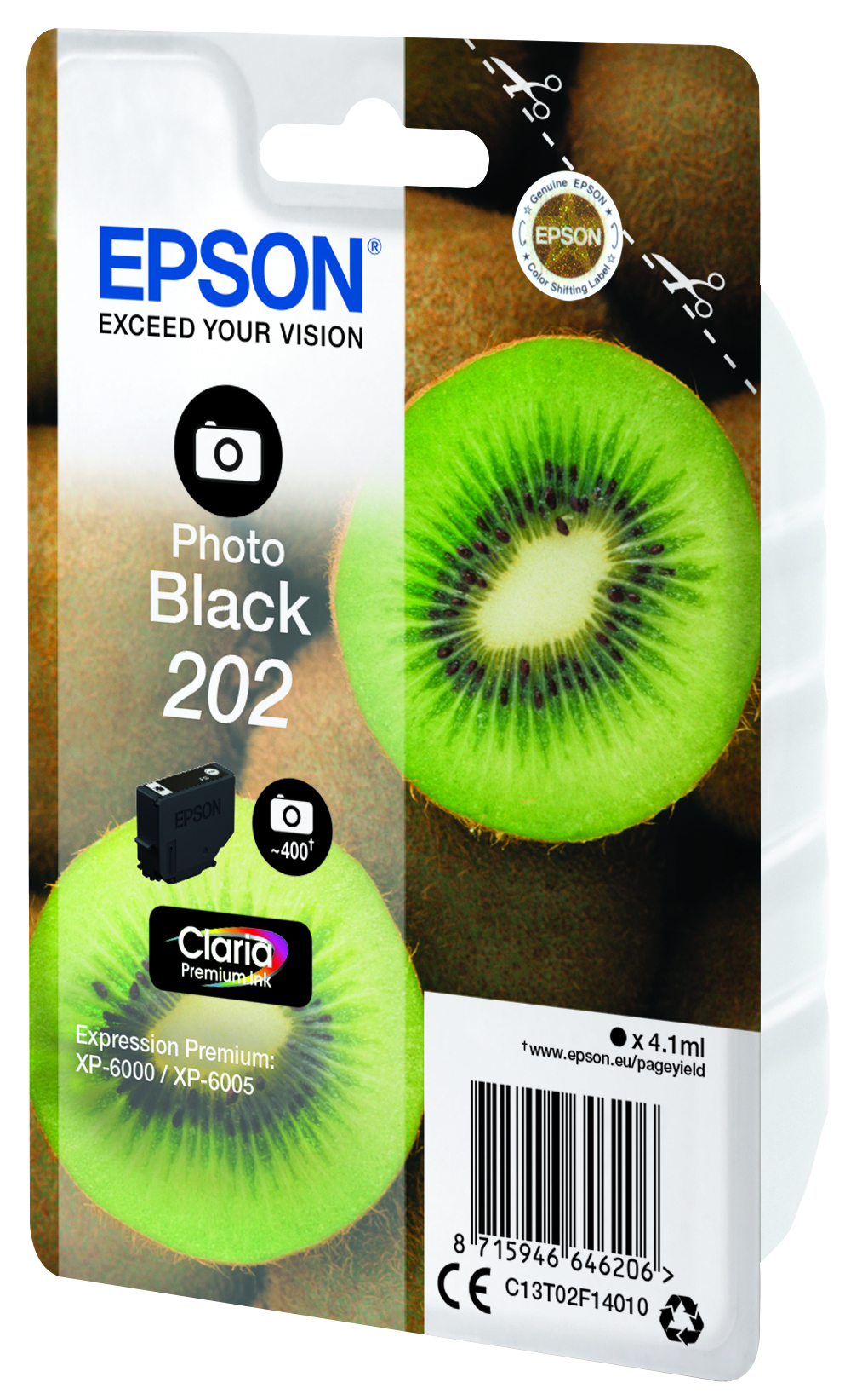 Epson 202 Foto-sort 400 sider Blæk C13T02F14010