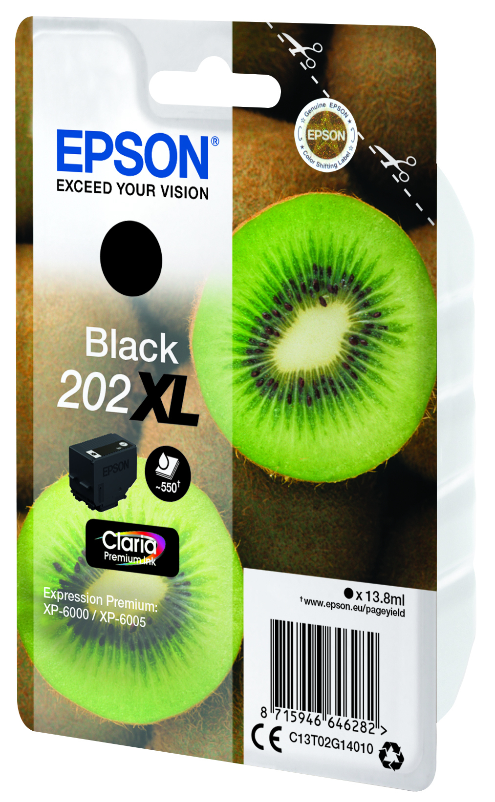 EPSON 202XL 13.8ml black blister ink cartridge for XP-6000 XP-6005 XP-6100 XP-6105