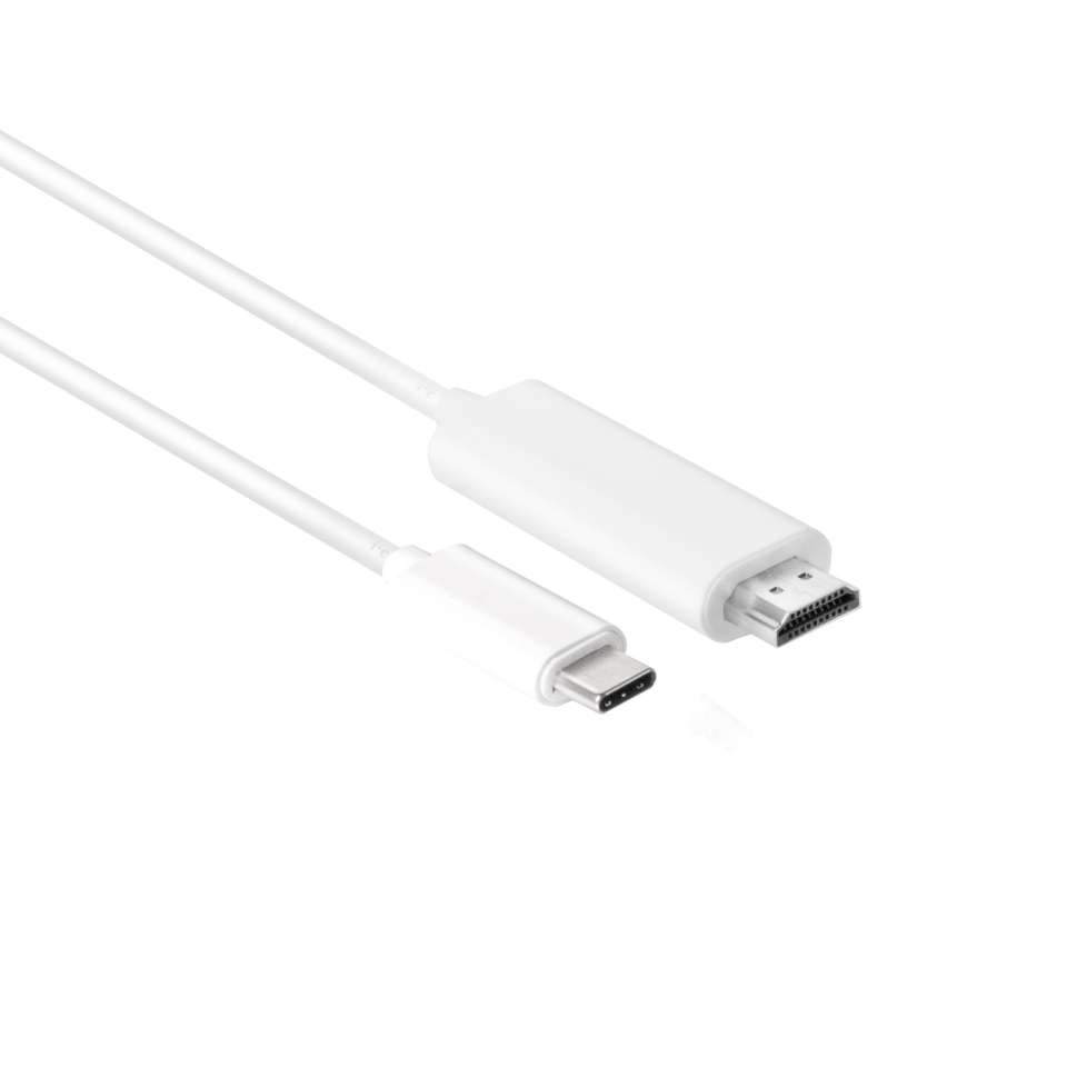 Club 3D CAC-1514 USB-C 3.1 til HDMI 2.0 aktiv kabel 1.8m Hvid