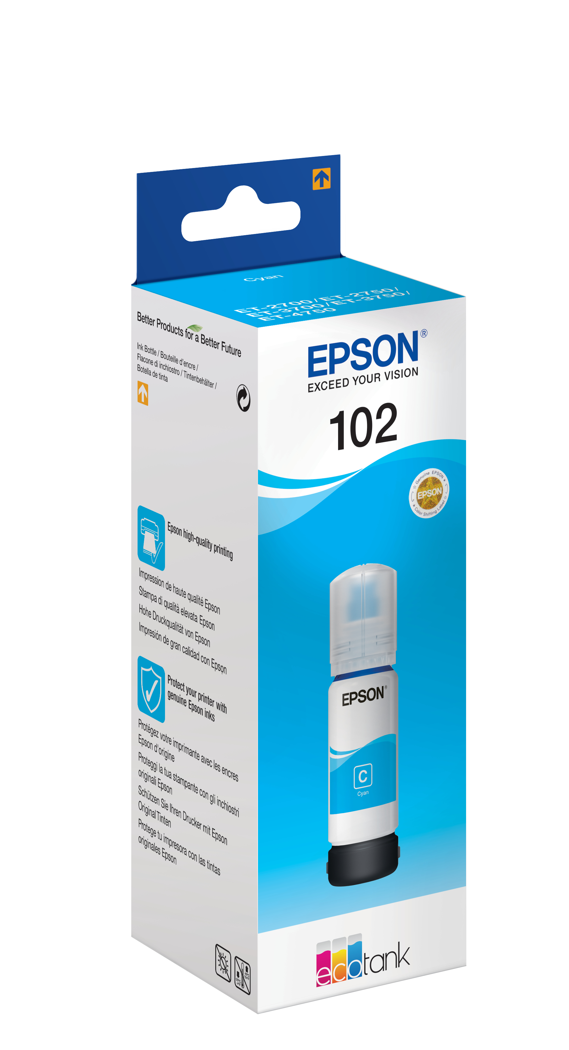 Epson Tinte 102 EcoTank C13T03R240 Cyan bis zu 6.000 Seiten