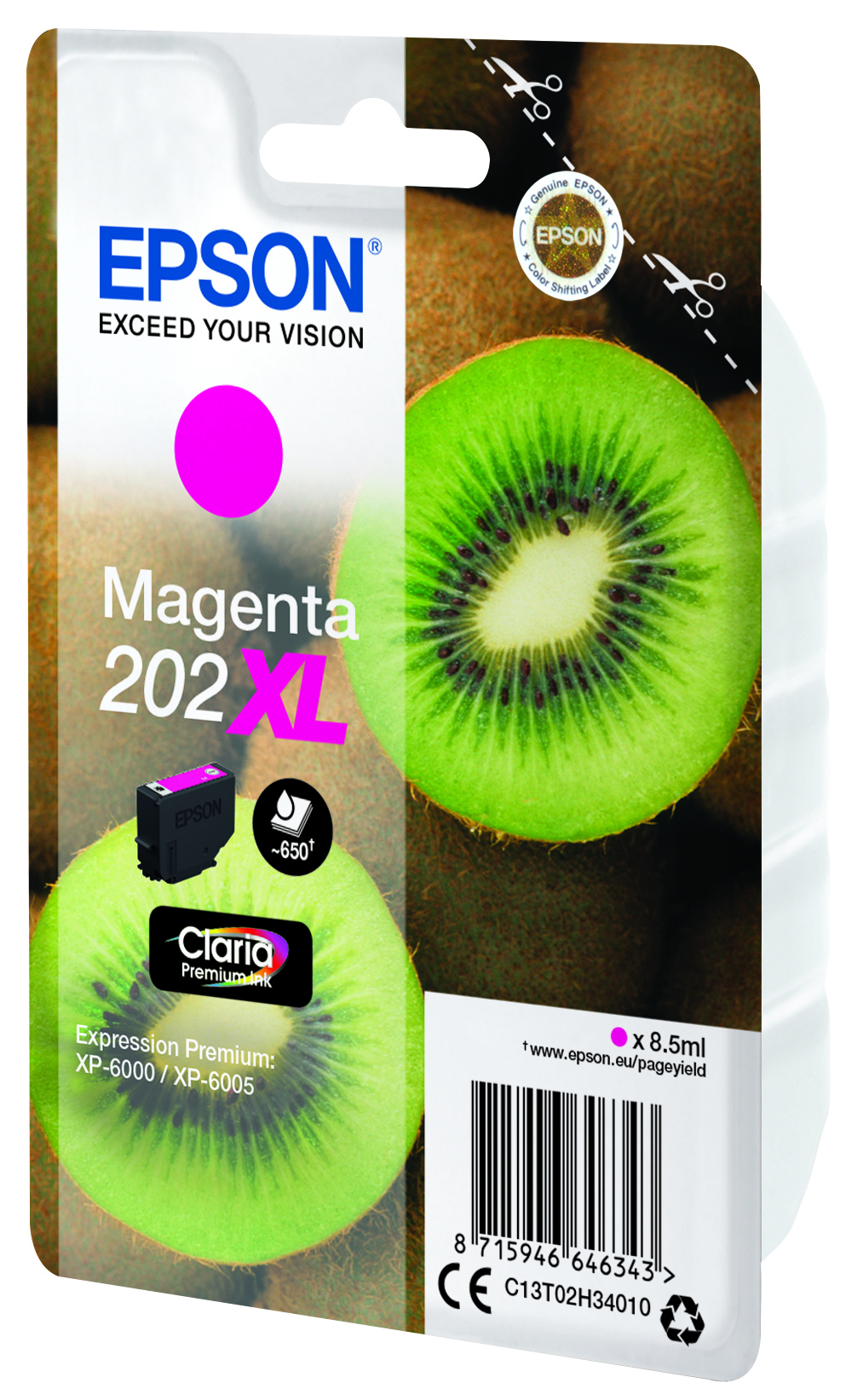 EPSON 202XL 8.5ml XL magenta blister ink cartridge for XP-6000 XP-6005 XP-6100 XP-6105
