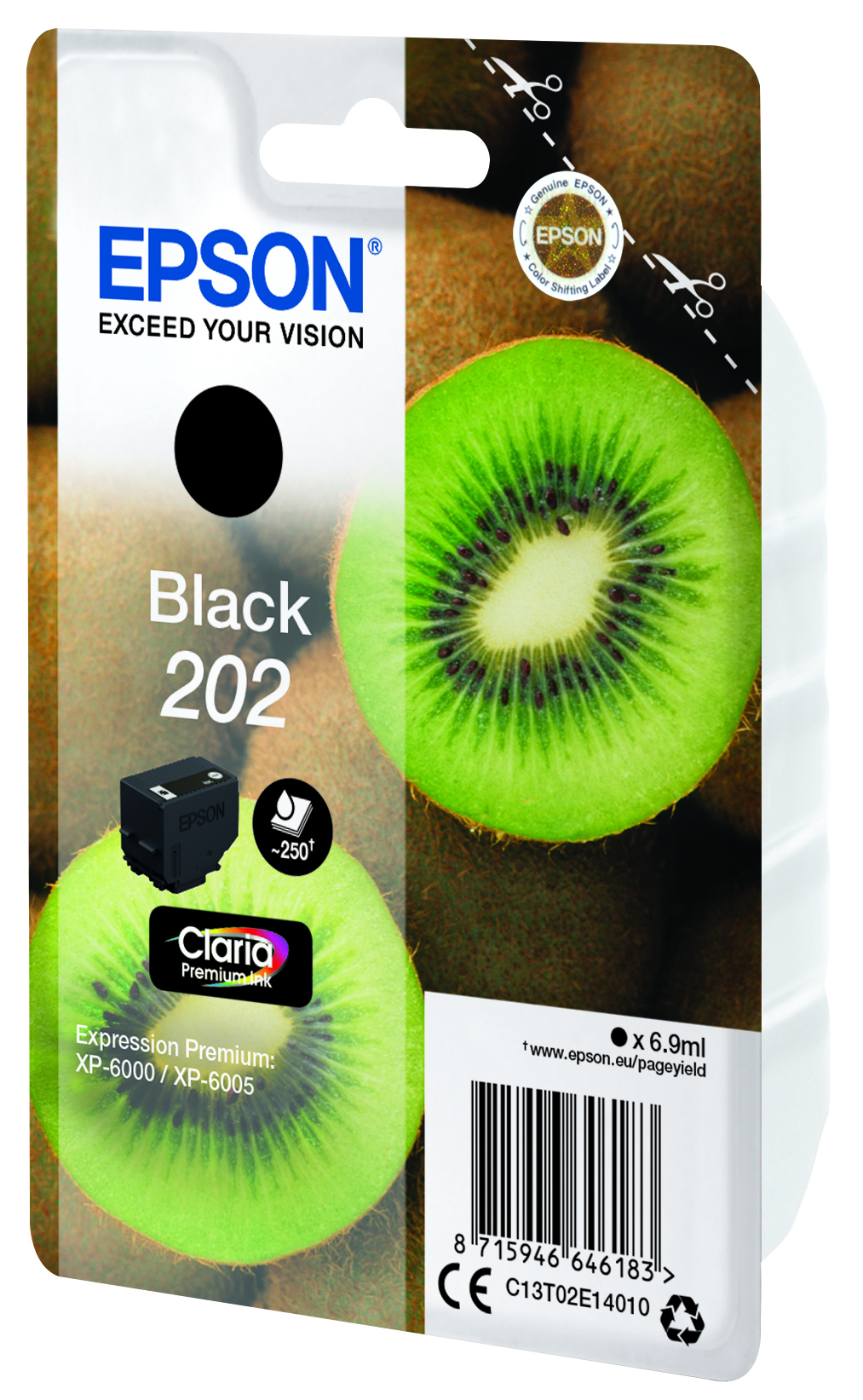Epson Tinte 202 C13T02E14010 Schwarz bis zu 250 Seiten