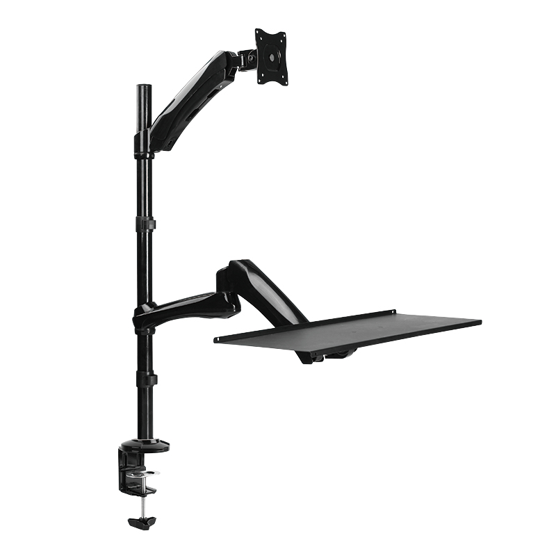 Sit-stand workstation monitor desk mount, 13-27