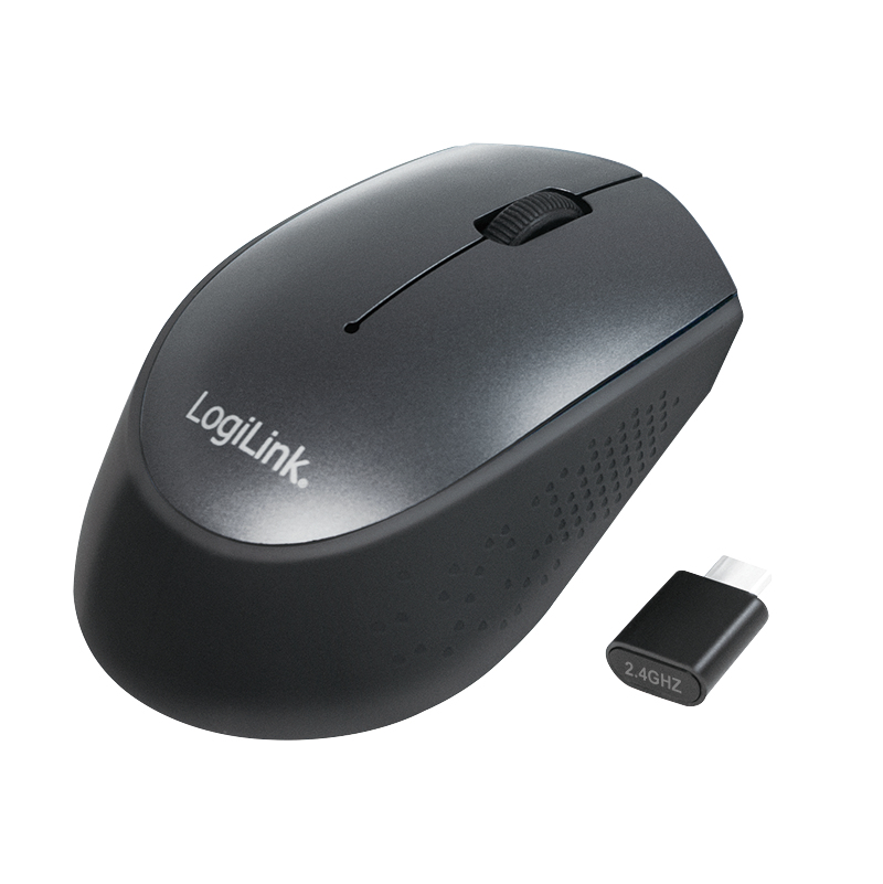 LogiLink Maus - optisch - 3 Tasten - kabellos - 2.4 GHz - kabelloser Empfänger (USB)