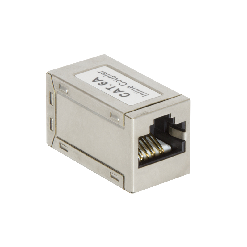RJ45 Inline Coupler, Cat.6A, mini type, shielded
