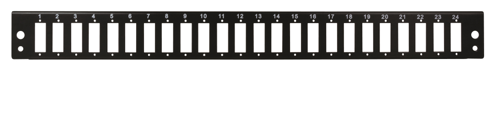 Logilink Fiber Front Panel 24 SC-Duplex or LC-Quad, black