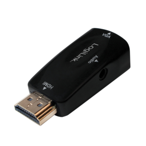 Logilink HDMI Adapter A/M zu VGA/F + 3.5 mm/W. 1080p. schw.