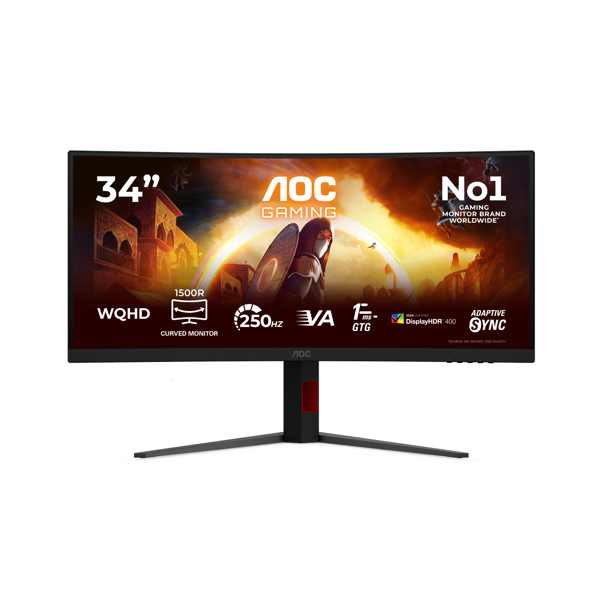 AOC Gaming CU34G4ZCA 34 Fast VA 3440 x 1440 (UltraWide) HDMI DisplayPort USB-C 250Hz