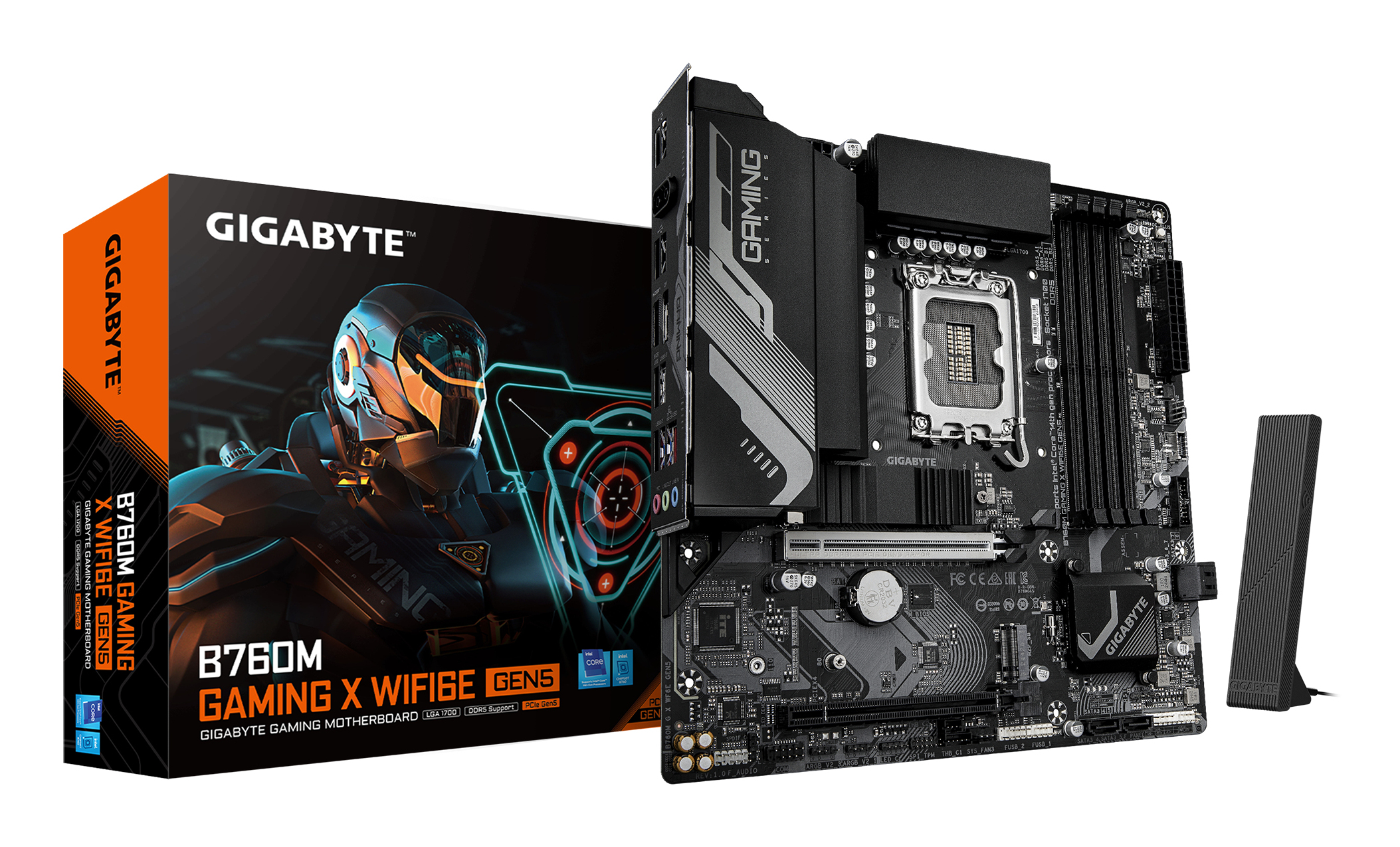 Gigabyte B760M GAMING X WIFI6E GEN5 Micro ATX LGA1700 sokkel Intel B760