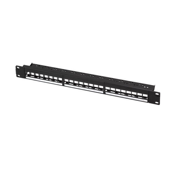 Patchpanel Keystone Modul 1U 24-Port Black LogiLink