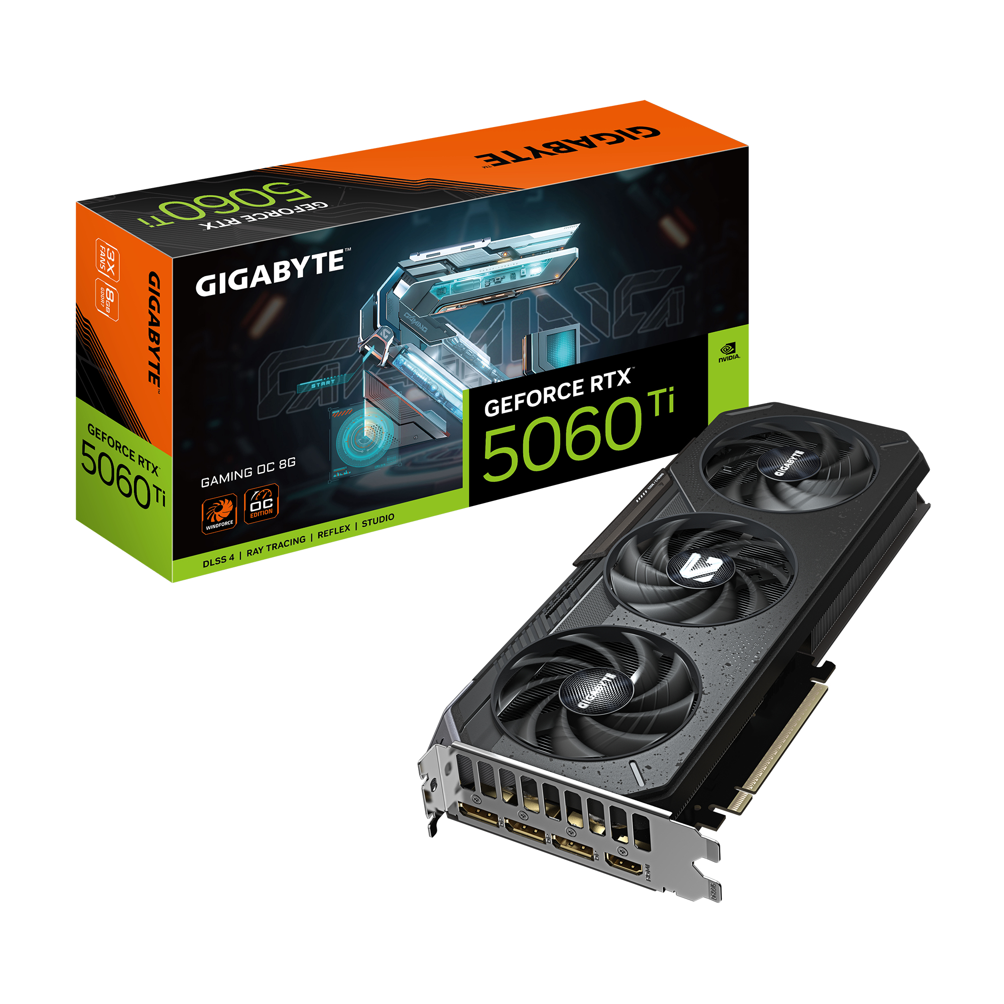 RTX 5060 Ti 8GB Gigabyte Gaming OC GDDR7 3 Fan