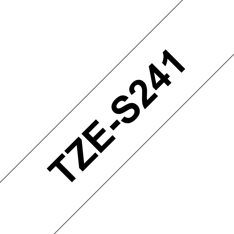 BROTHER TZS241 special tape 18mm 8m black white extra-strong adhesive for lettering instrument