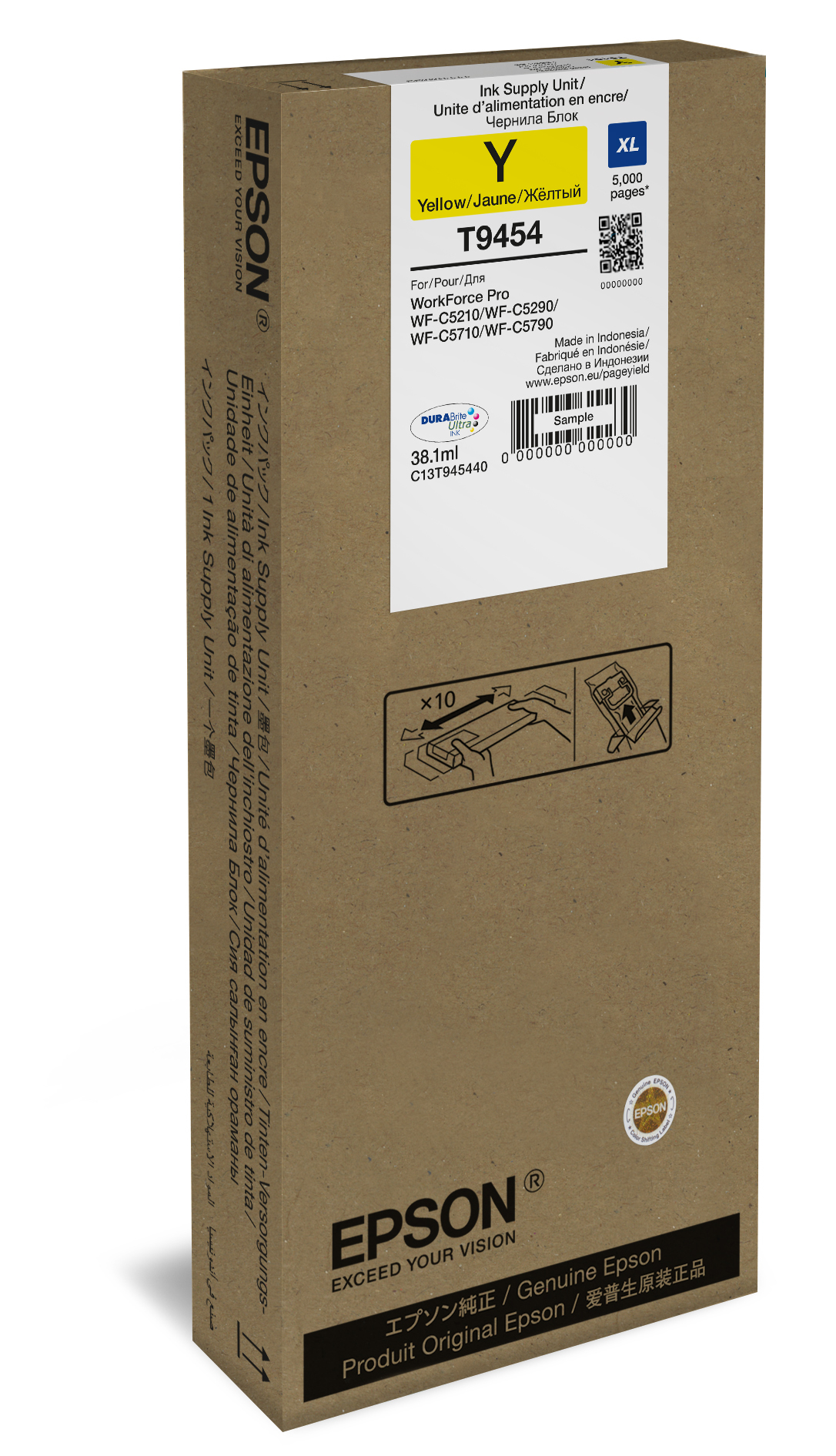 Epson Tinte T9454 XL C13T945440 Gelb bis zu 5.000 Seiten