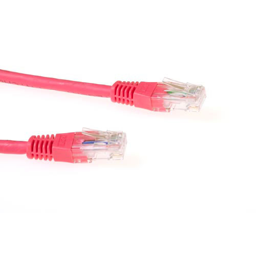 Red 0.5 meter LSZH U/UTP CAT6 patch cable with RJ45 connectors