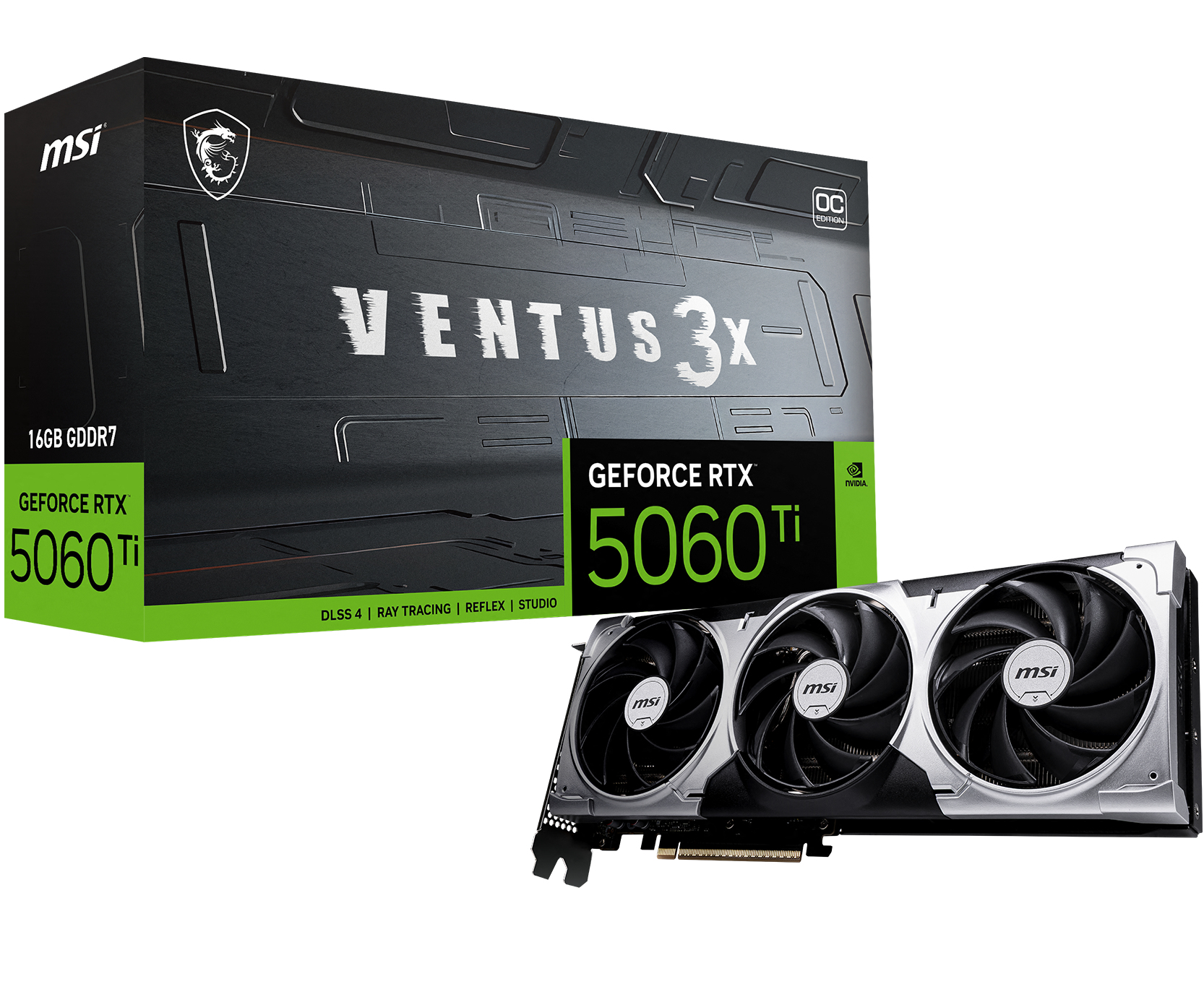 RTX 5060 Ti 16GB MSI Ventus 3X OC GDDR7 3 Fan