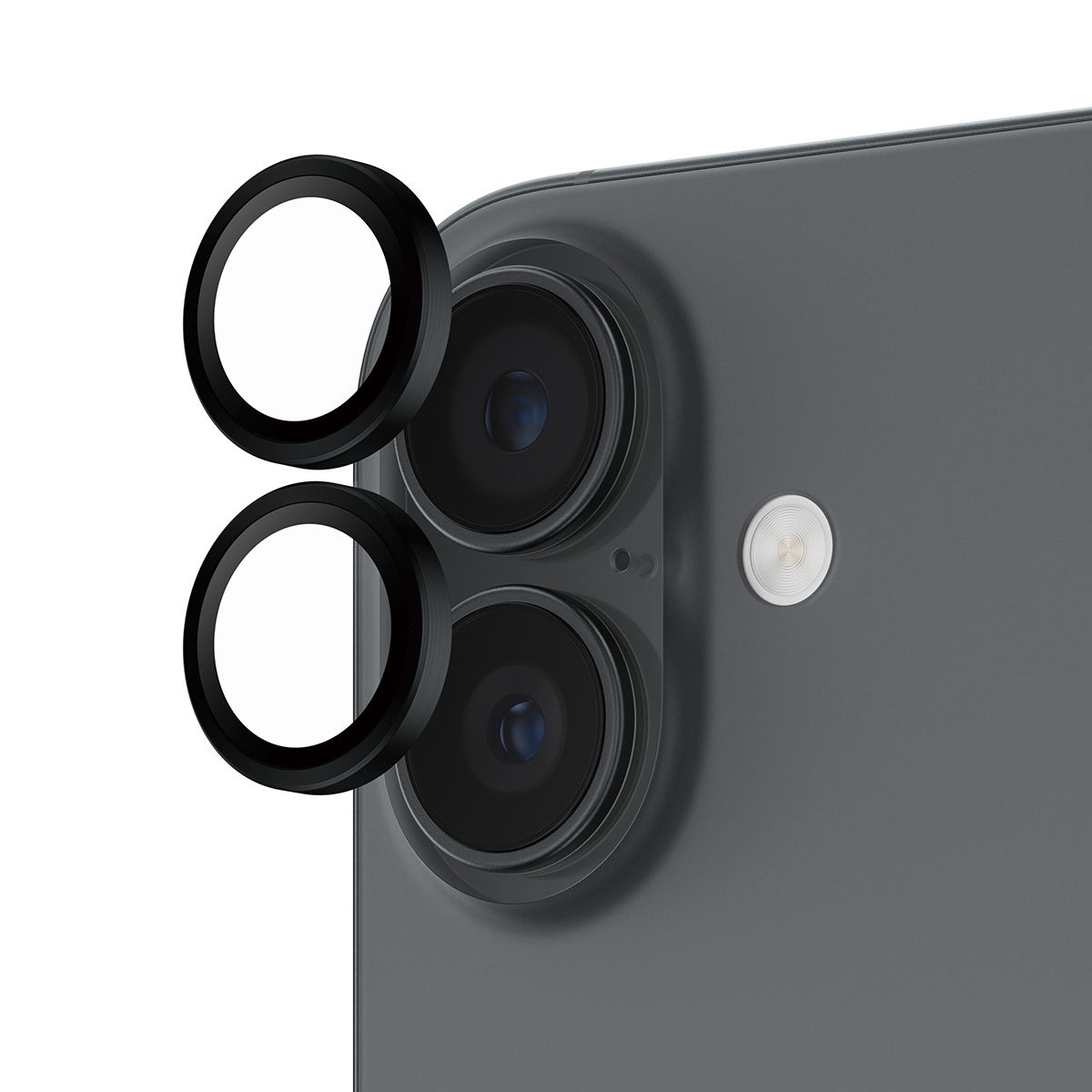PanzerGlass Hoops Kameralinsebeskytter Sort til iPhone 17, iPhone 16 / 16 Plus