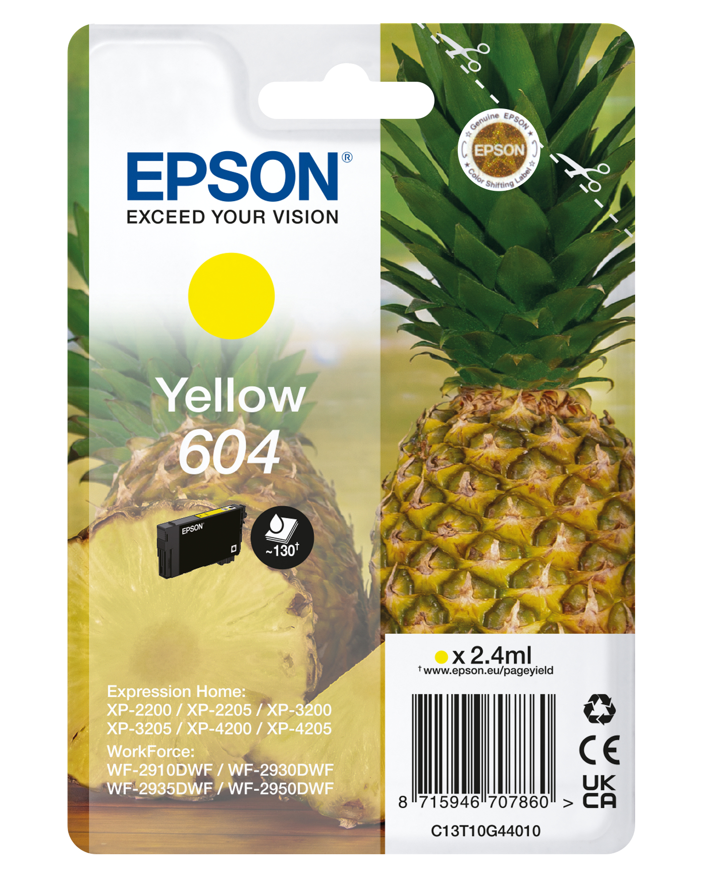 Epson 604 Gul Blæk C13T10G44010
