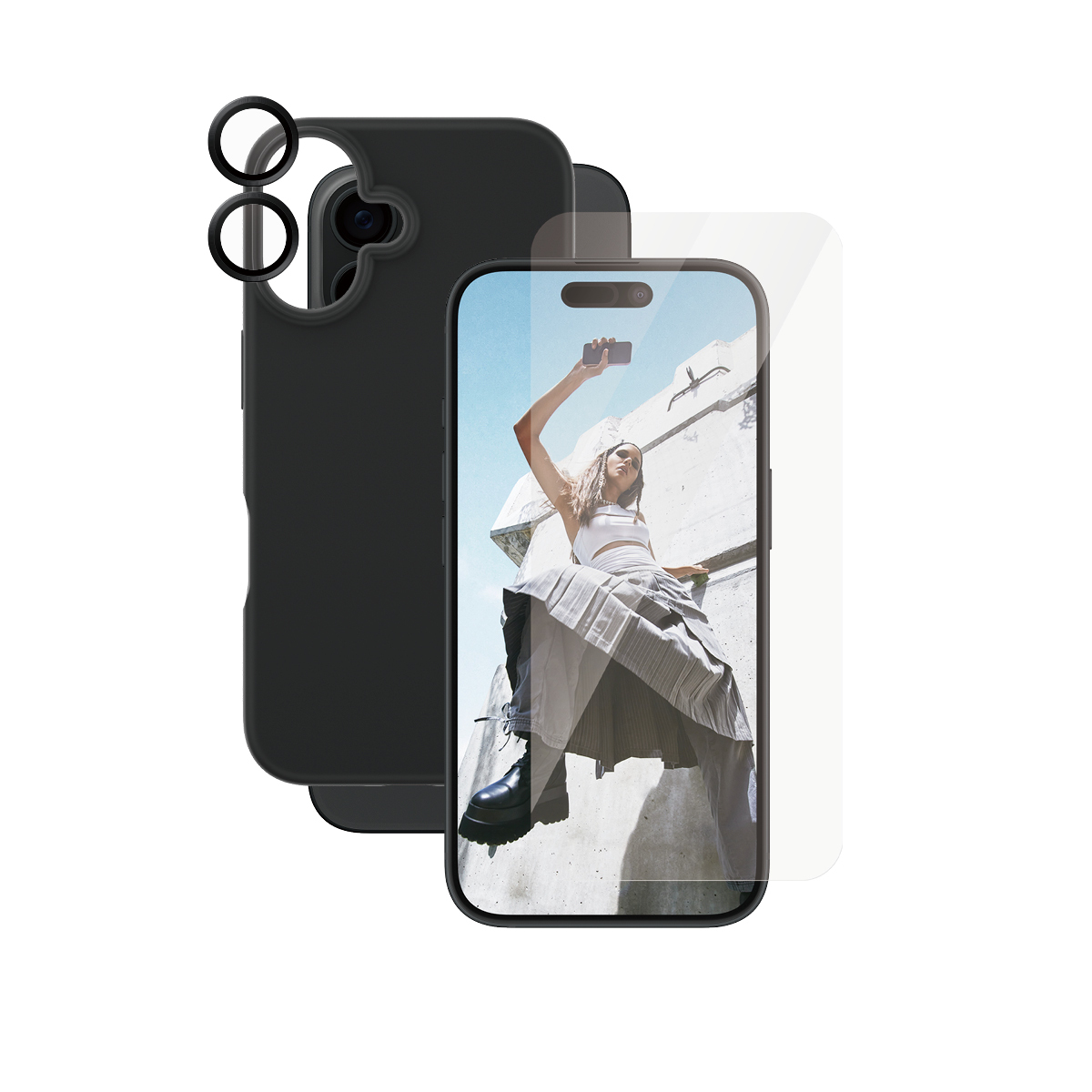 PanzerGlass CARE by Fashion 3-in-1 Bundle iPhone 16 Beskyttelsescover Transparent Apple iPhone 16