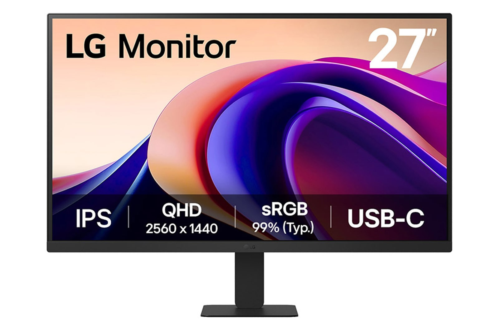 LG 27U631A-B 27 IPS 2560 x 1440 (2K) HDMI USB Type-C 100Hz Dockingskærm