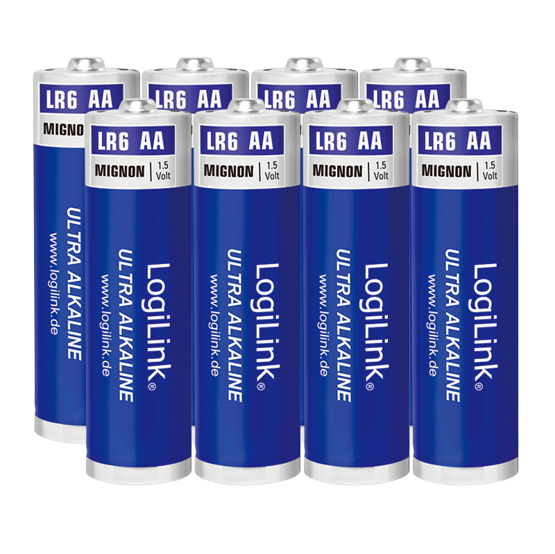 Battery, Ultra Power Alkaline AA, 8pcs. shrink foil