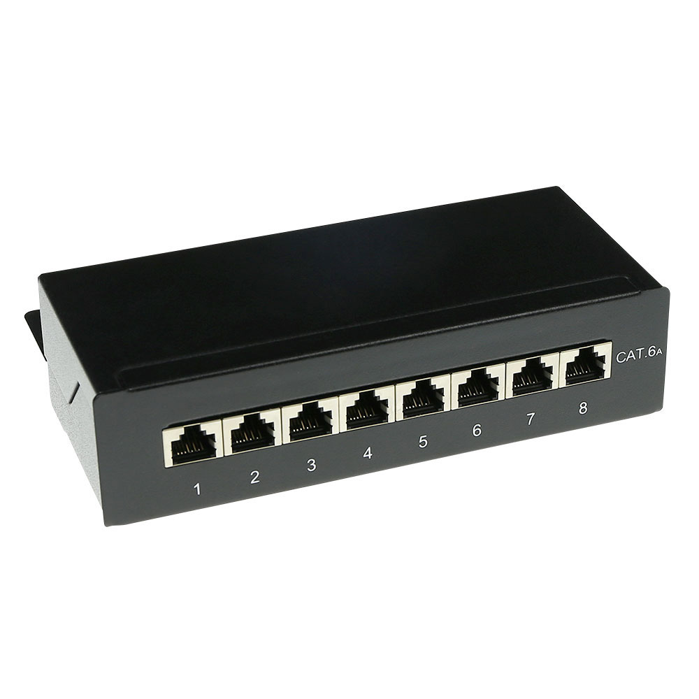 Surface mounted box shielded 8 ports CAT6A