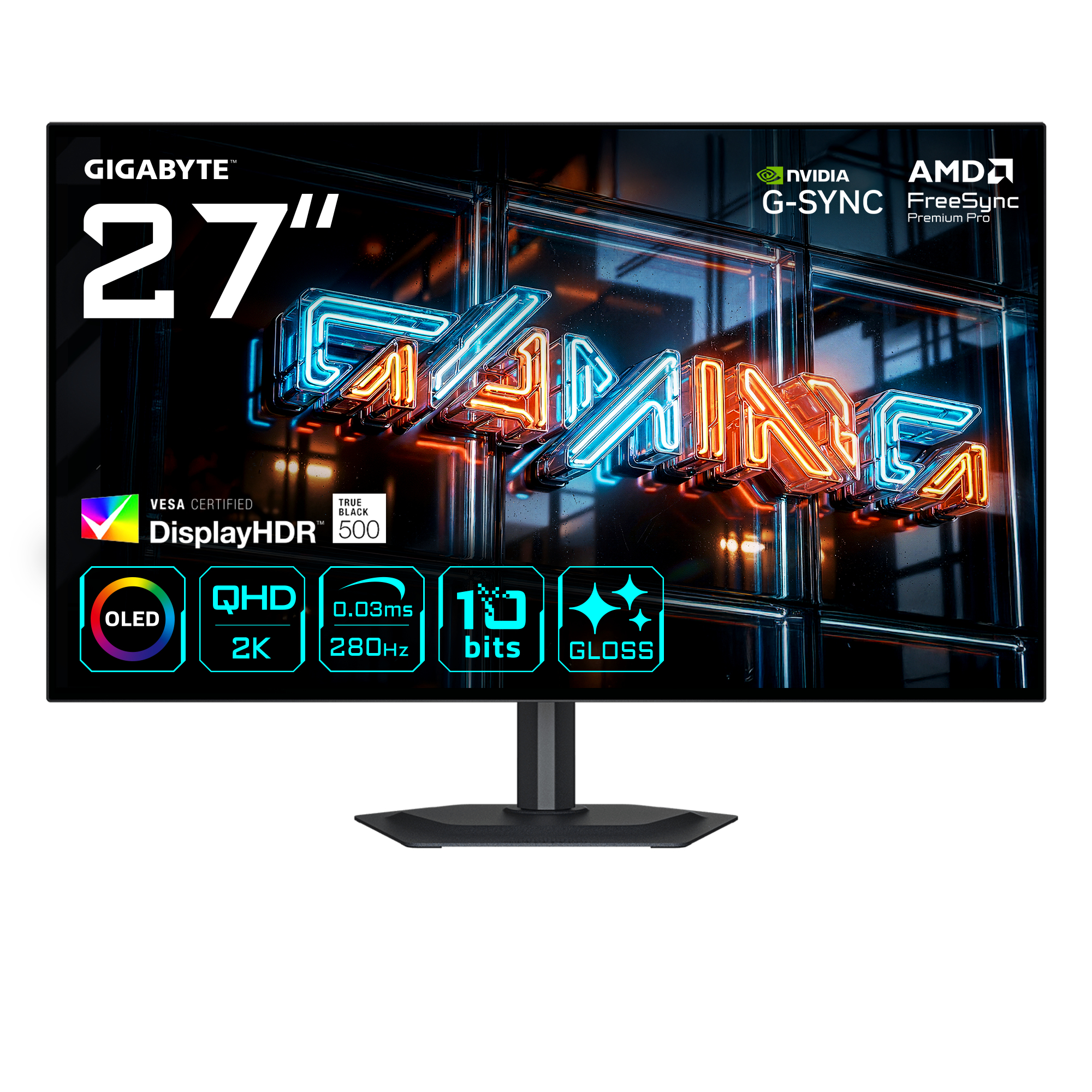 Gigabyte MO27Q28GR 27 2560 x 1440 (2K) HDMI DisplayPort USB-C 280Hz