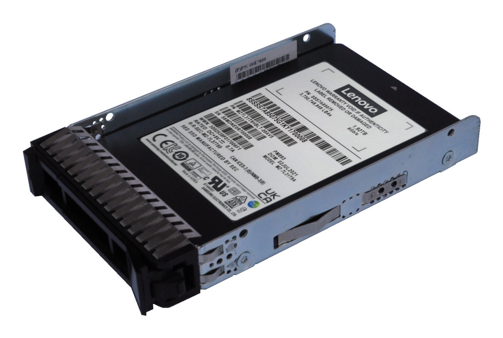 2,5" 7.68TB Lenovo Samsung PM893a - Read Intensive - Encrypted - Hot-Swap (6.4 cm) (4X
