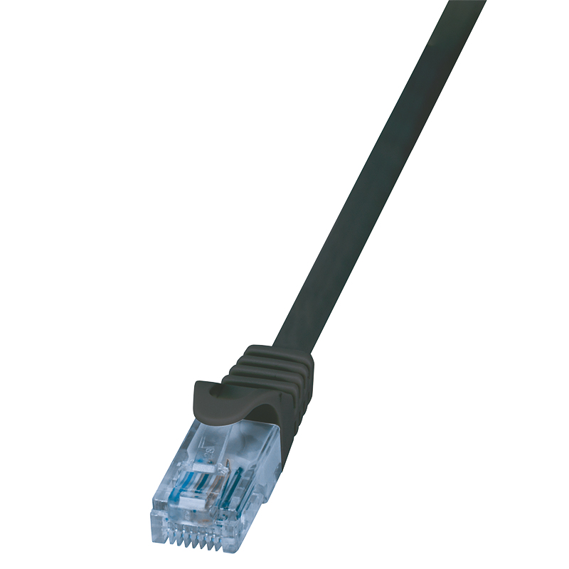 Logilink Patch Cable Cat.6A U/UTP, black, 0,50m