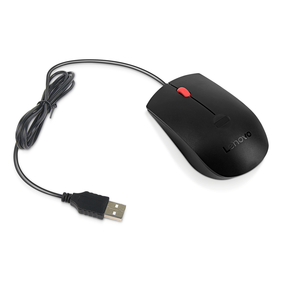 Lenovo - mus - USB-A - sort