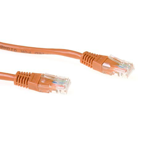 Brown 0.5 meter U/UTP CAT5E patch cable with RJ45 connectors