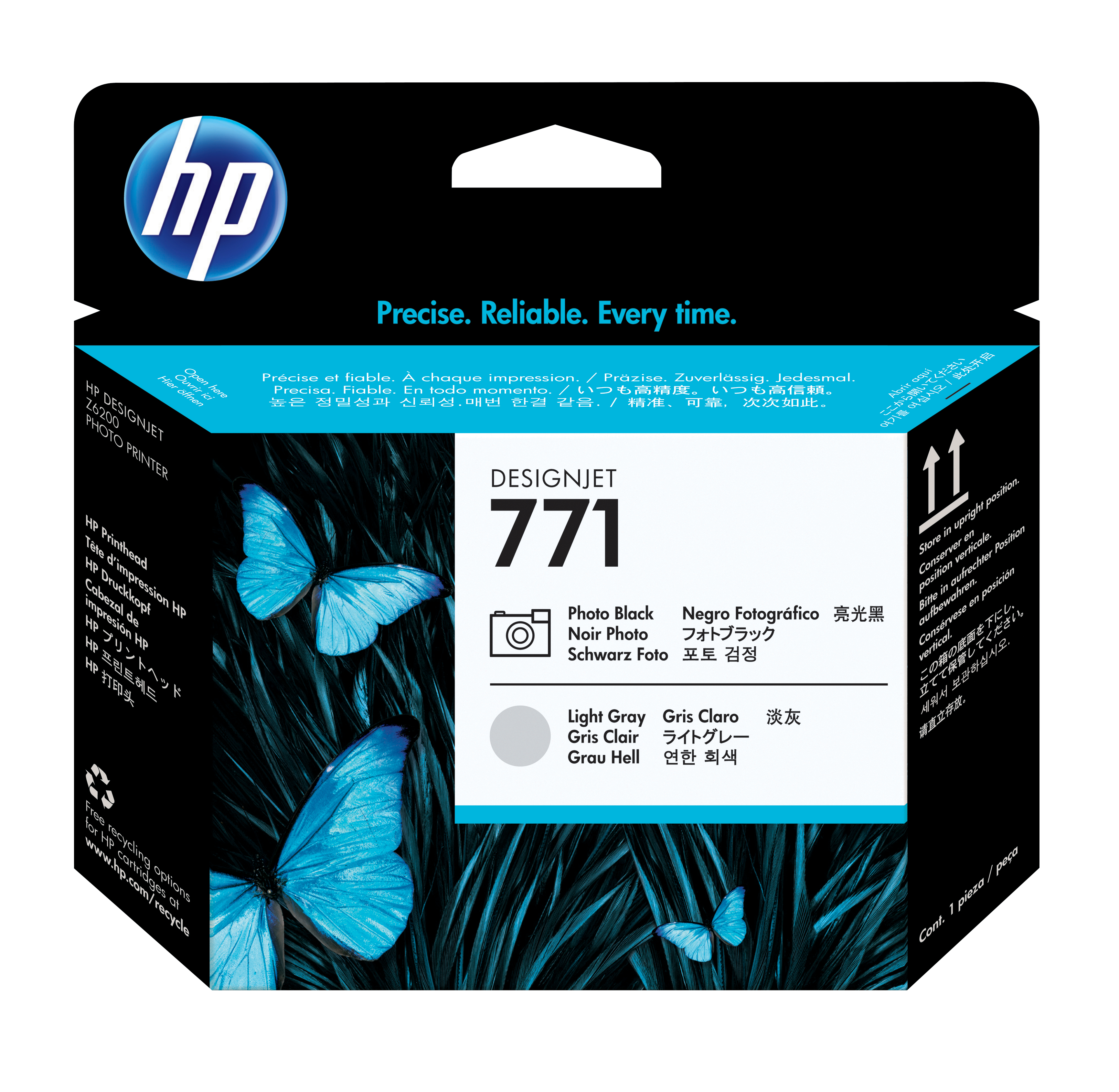 HP 771 - lysegrå, foto-sort - printhov